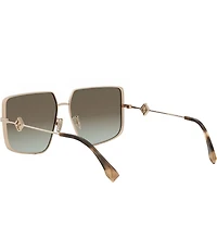 FENDI Women's FF Diamonds 59mm Aviator Sunglasses