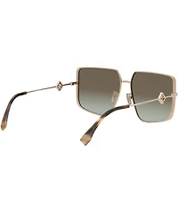 FENDI Women's FF Diamonds 59mm Aviator Sunglasses