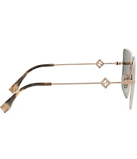 FENDI Women's FF Diamonds 59mm Aviator Sunglasses