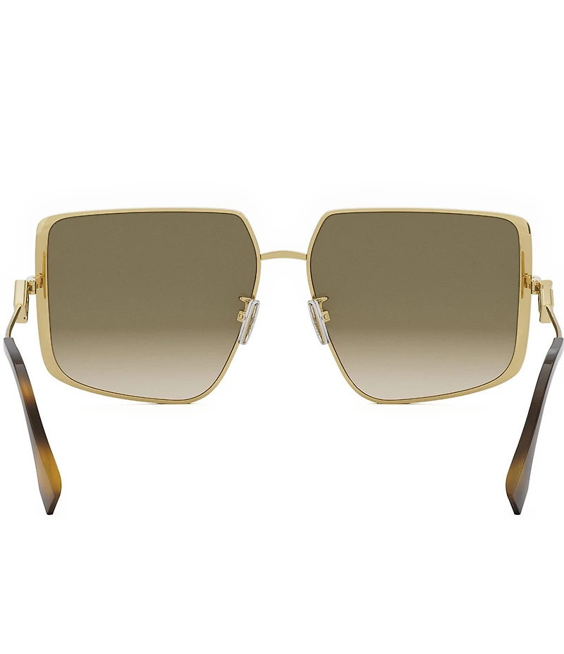 FENDI Women's FF Diamonds 59mm Gradient Logo Lens Aviator Sunglasses
