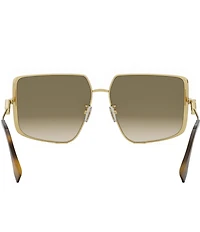 FENDI Women's FF Diamonds 59mm Gradient Logo Lens Aviator Sunglasses