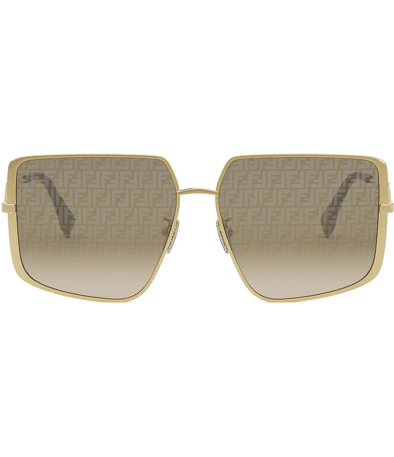 FENDI Women's FF Diamonds 59mm Gradient Logo Lens Aviator Sunglasses