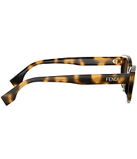 FENDI Women's Lettering 51mm Cat Eye Sunglasses