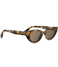 FENDI Women's Lettering 51mm Cat Eye Sunglasses