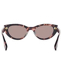 FENDI Women's Lettering 51mm Oval Sunglasses