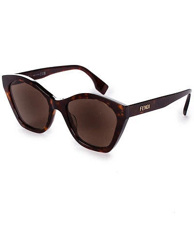 FENDI Women's Lettering 54mm Tortoise Butterfly Sunglasses
