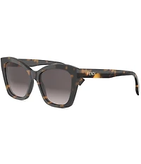FENDI Women's Lettering 55mm Havana Butterfly Sunglasses