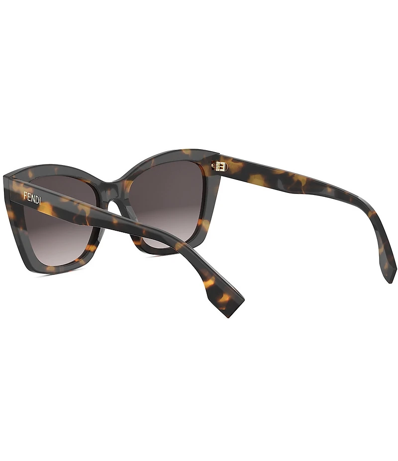 FENDI Women's Lettering 55mm Havana Butterfly Sunglasses