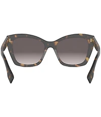 FENDI Women's Lettering 55mm Havana Butterfly Sunglasses