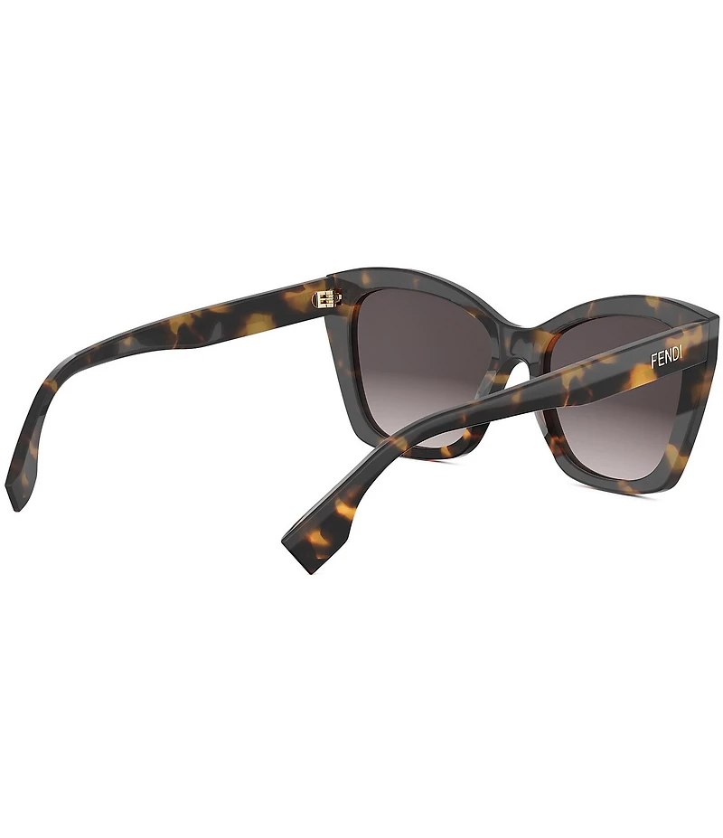 FENDI Women's Lettering 55mm Havana Butterfly Sunglasses