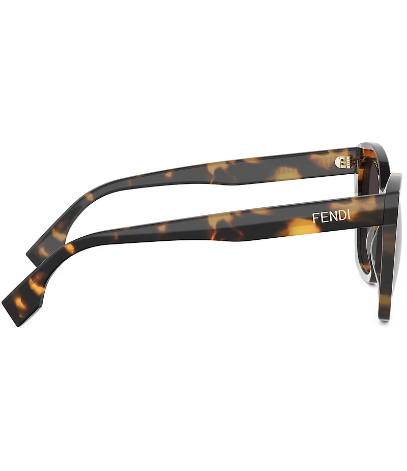 FENDI Women's Lettering 55mm Havana Butterfly Sunglasses