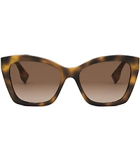 FENDI Women's Lettering 55mm Havana Butterfly Sunglasses