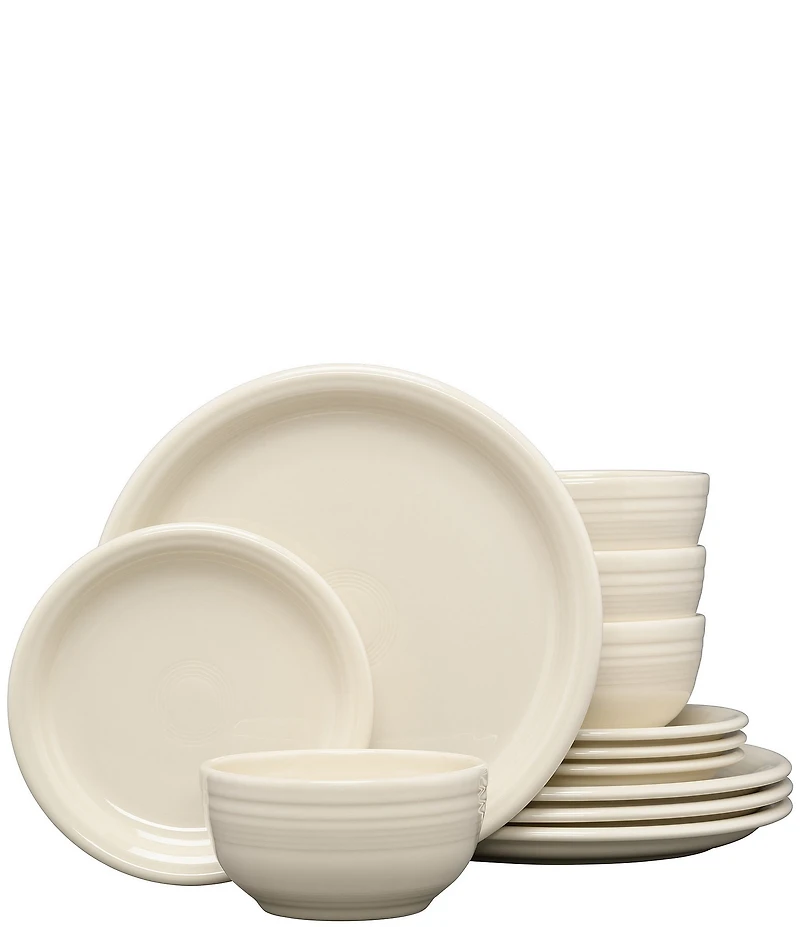 Fiesta Bistro Coupe 12-Piece Dinnerware Set, Service for 4