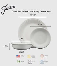 Fiesta 12-Piece Classic Dinnerware Set