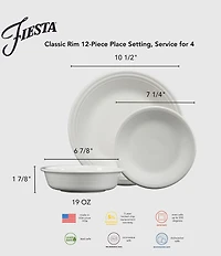 Fiesta 12-Piece Classic Dinnerware Set