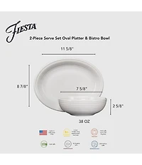 Fiesta 2-Piece Oval Platter & Bistro Bowl Serve Set
