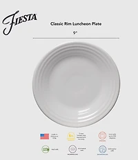 Fiesta Americana Collection Classic Rim Luncheon Plates, Set of 4