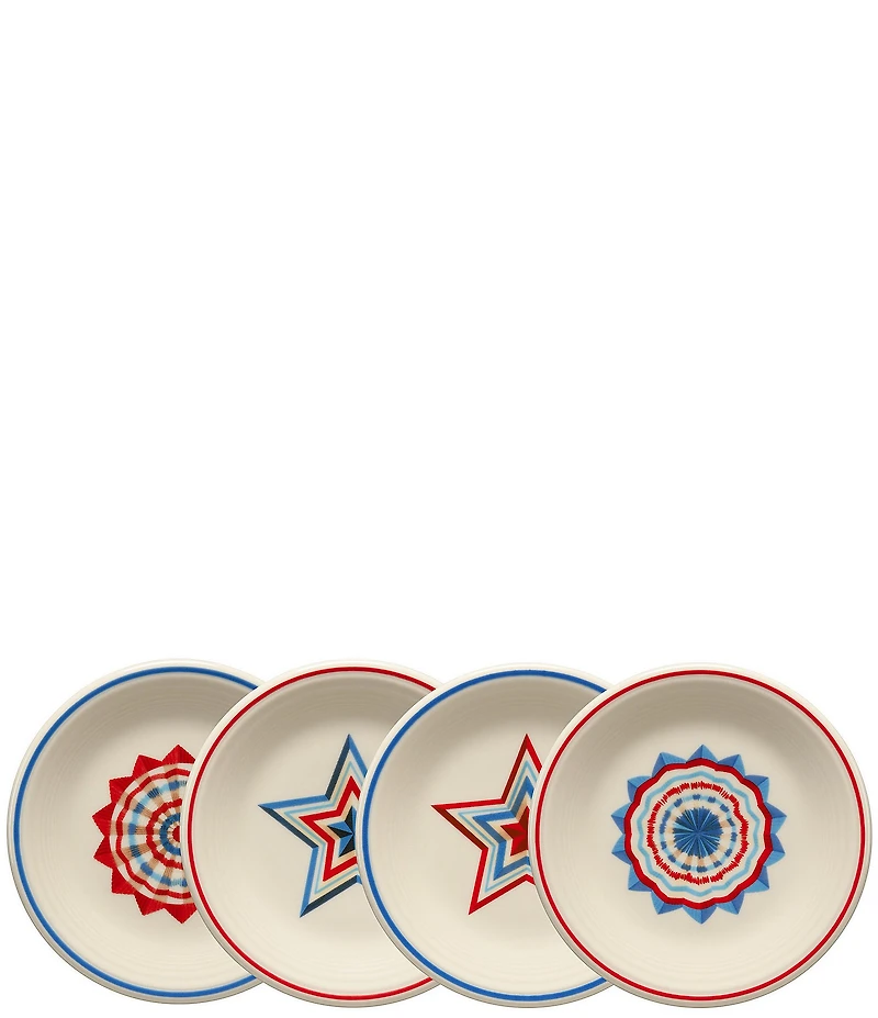 Fiesta Americana Collection Classic Rim Salad Plates, Set of 4