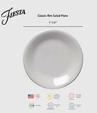 Fiesta Americana Collection Classic Rim Salad Plates, Set of 4