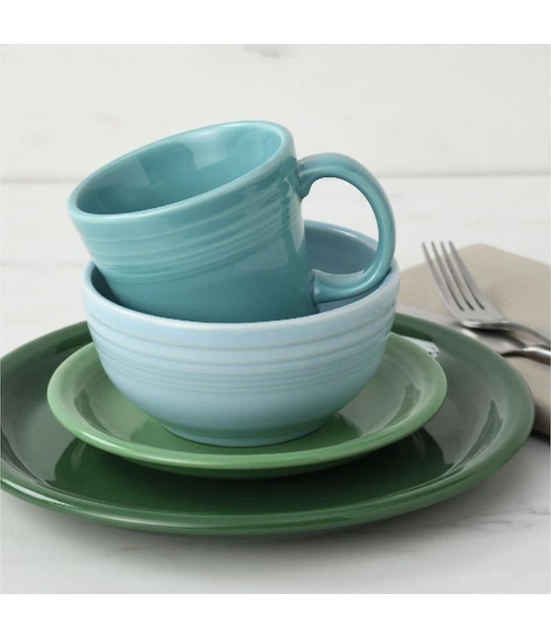 Fiesta Bistro Coupe 12-Piece Mixed Vibrant Dinnerware Set, Service for 4