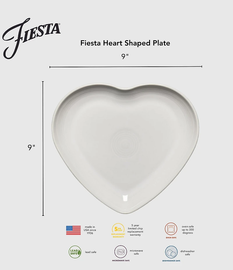 Fiesta Botanical Floral Collection Heart Shaped Plate