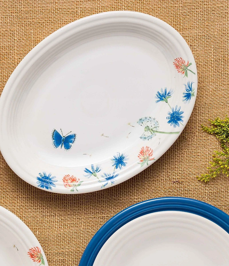 Fiesta Breezy Floral Collection Butterfly Oval Platter