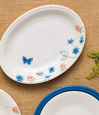 Fiesta Breezy Floral Collection Butterfly Oval Platter