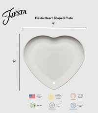Fiesta Breezy Floral Collection Heart Shaped Plate