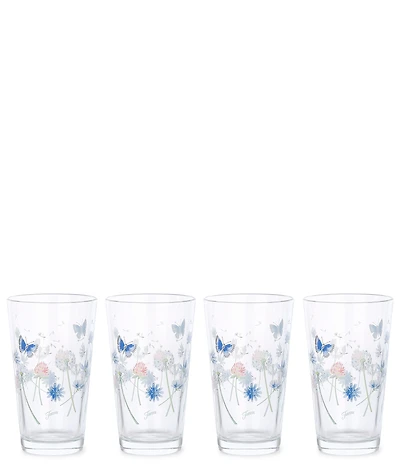 Fiesta Breezy Floral Cooler 16oz Glass, Set of 4