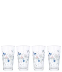 Fiesta Breezy Floral Cooler 16oz Glass, Set of 4