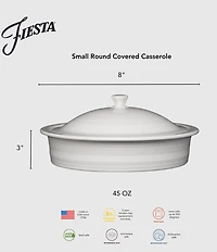 Fiesta Small 10 Inch Round Covered Casserole 1.4 Quart