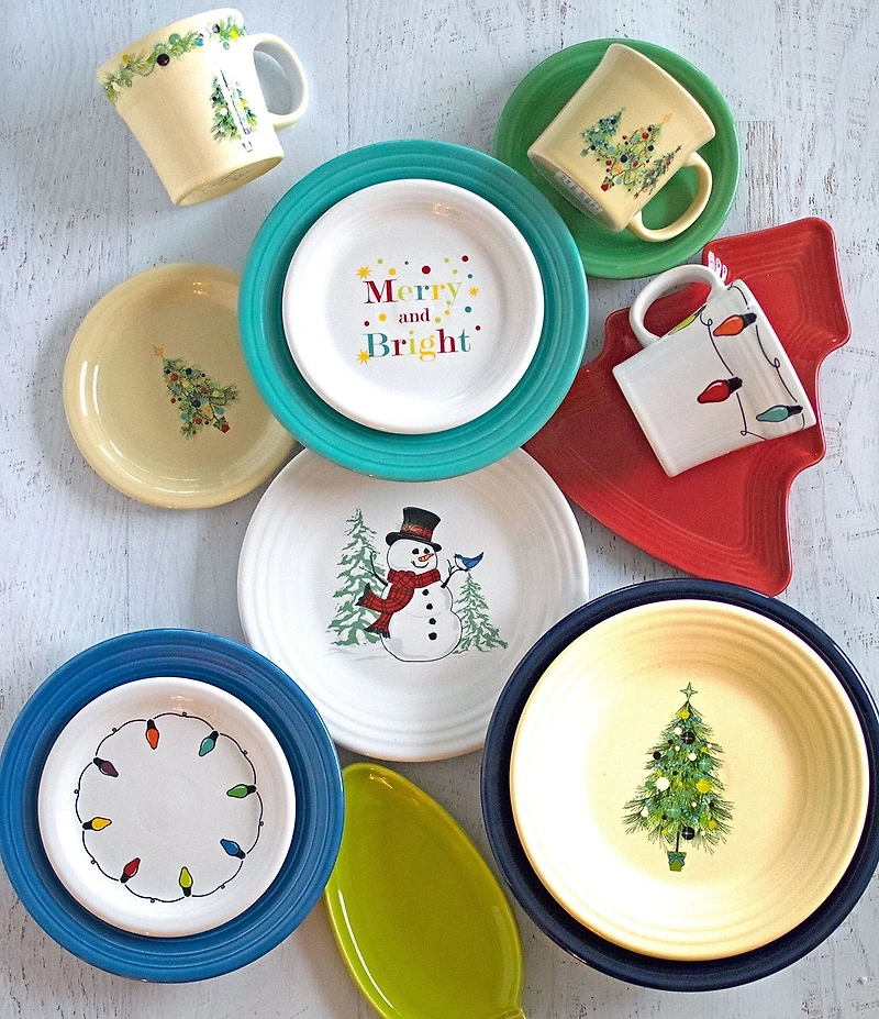 Fiesta Christmas Tree Appetizer Plate