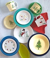Fiesta Christmas Tree Appetizer Plate