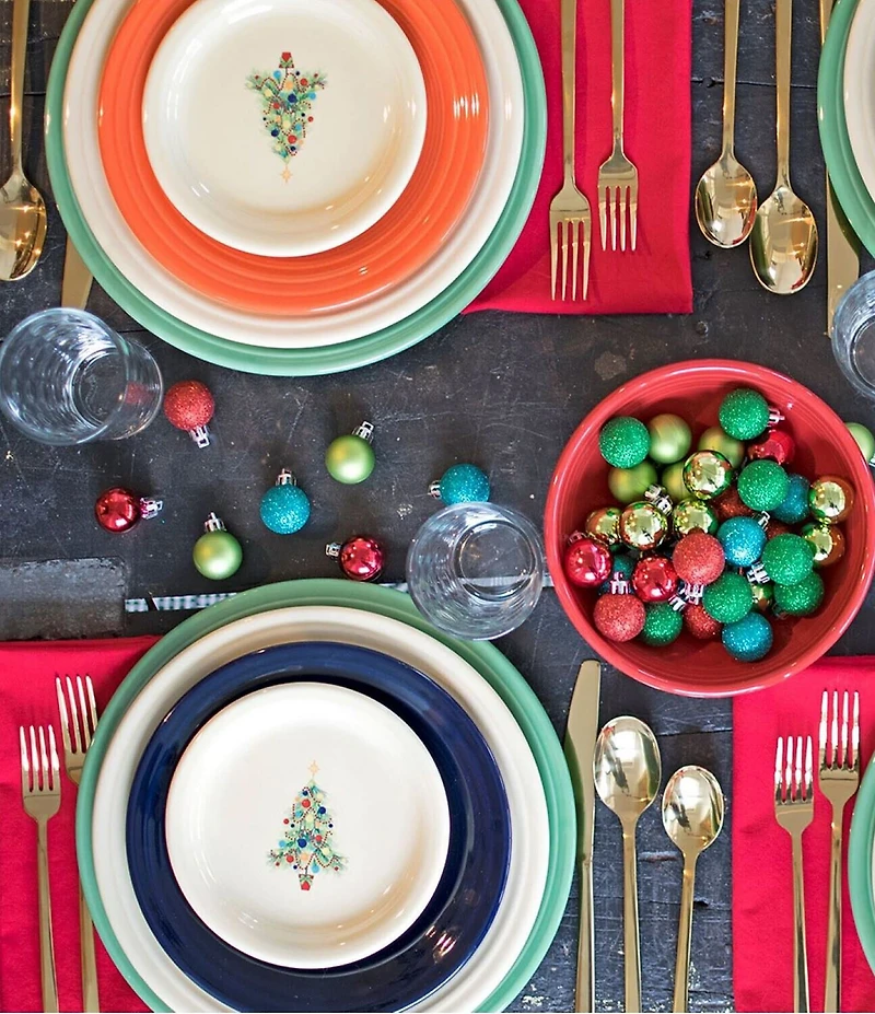 Fiesta Christmas Tree Appetizer Plate