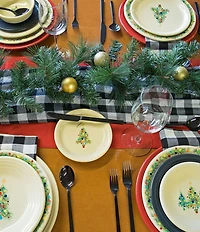 Fiesta Christmas Tree Appetizer Plate