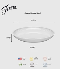 Fiesta Mixed Collection Coupe Dinner Bowls, Set of 4