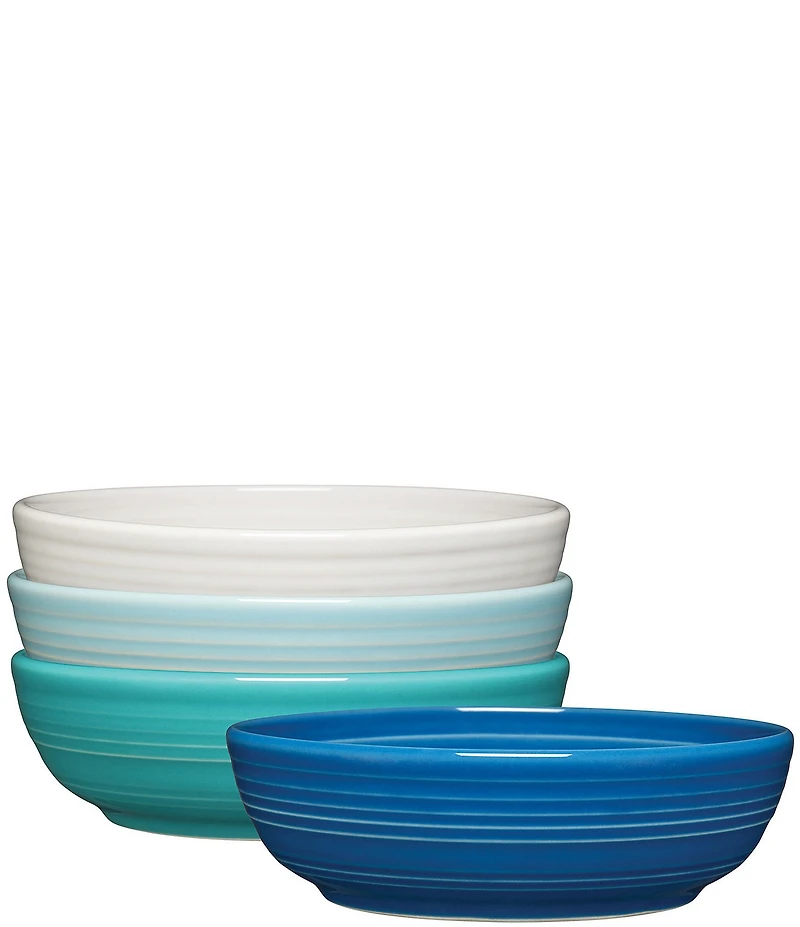 Fiesta Coastal Blue Mixed Coupe Salad Bowls, Set of 4