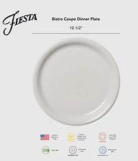 Fiesta Mixed Collection Bistro Coupe Dinner Plates, Set of 4