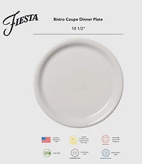Fiesta Mixed Collection Bistro Coupe Dinner Plates, Set of 4