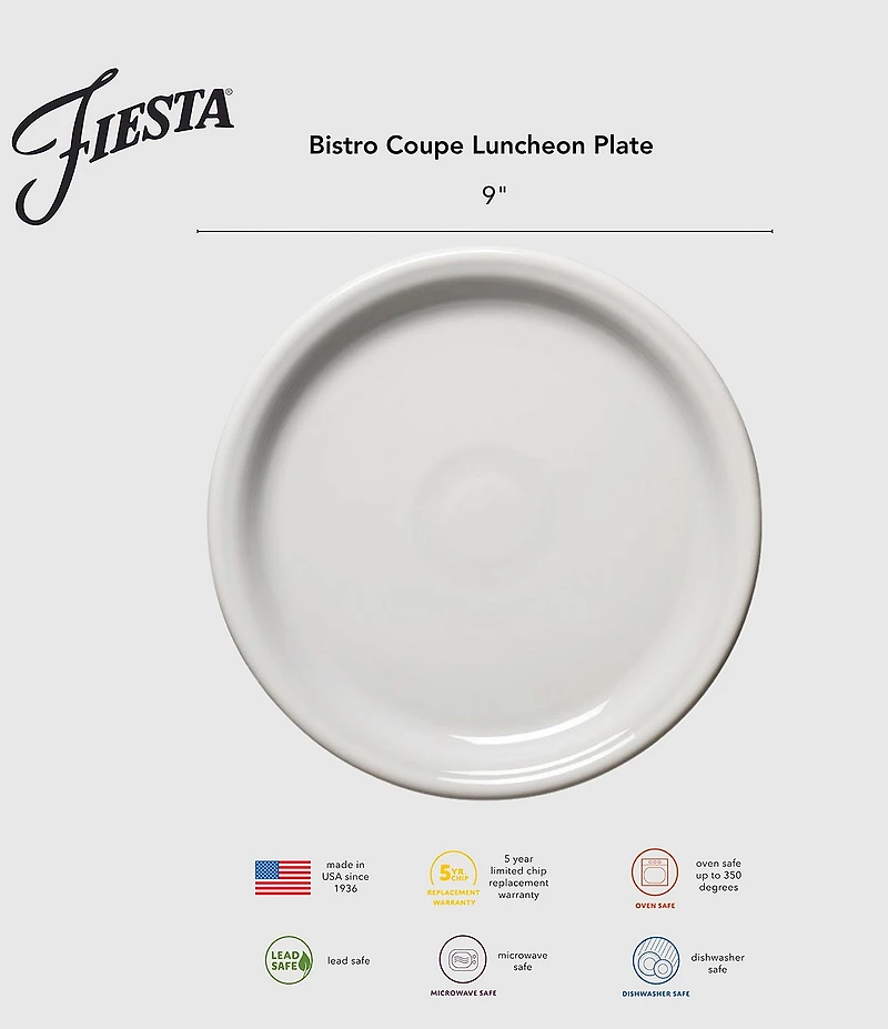 Fiesta Mixed Bistro Coupe Luncheon Plate