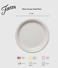 Fiesta Mixed Collection Bistro Coupe Salad Plates, Set of 4