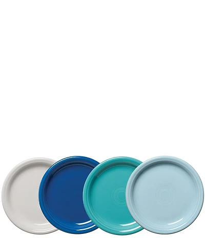 Fiesta Coastal Blues Mixed Bistro Coupe Salad Plates, Set of 4