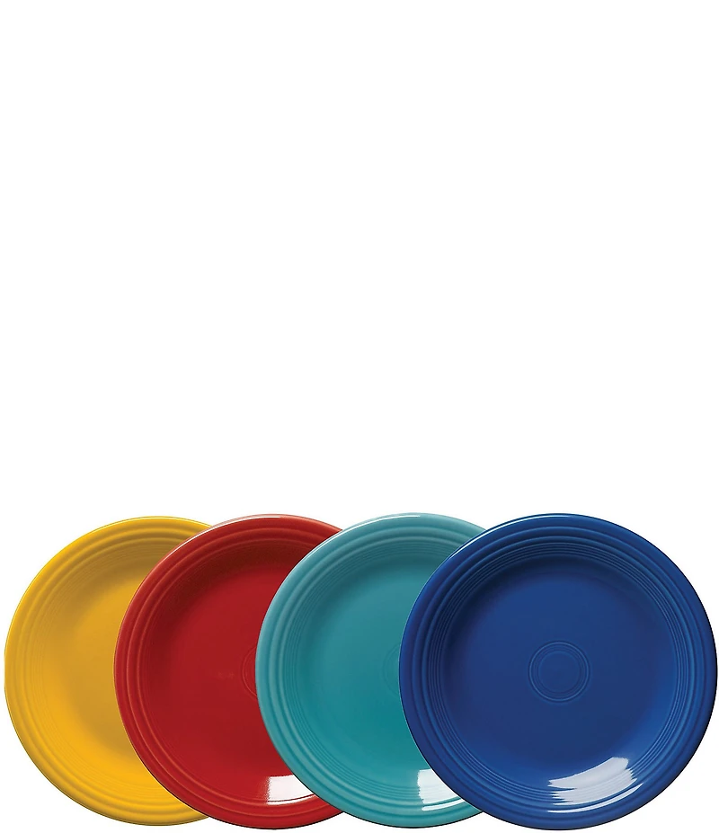 Fiesta Mixed Collection Classic Rim Dinner Plates, Set of 4