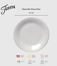 Fiesta Mixed Collection Classic Rim Dinner Plates, Set of 4