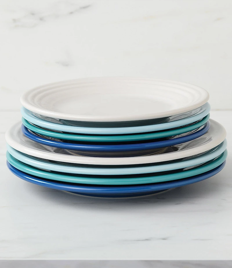 Fiesta Mixed Classic Rim Luncheon Plates, Set of 4