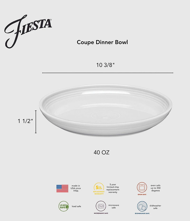 Fiesta Mixed Collection Coupe Luncheon Bowls, Set of 4
