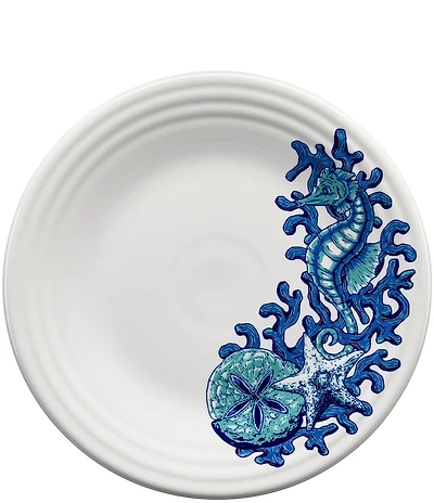 Fiesta Coastal Seahorse Luncheon Plate