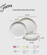 Fiesta Coupe Bowl 3-Piece Place Setting