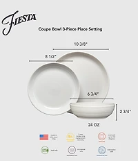 Fiesta Coupe Bowl 3-Piece Place Setting