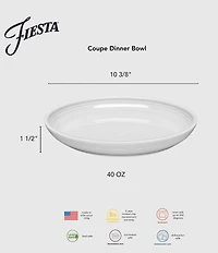 Fiesta Coupe Dinner Bowls, Set of 4